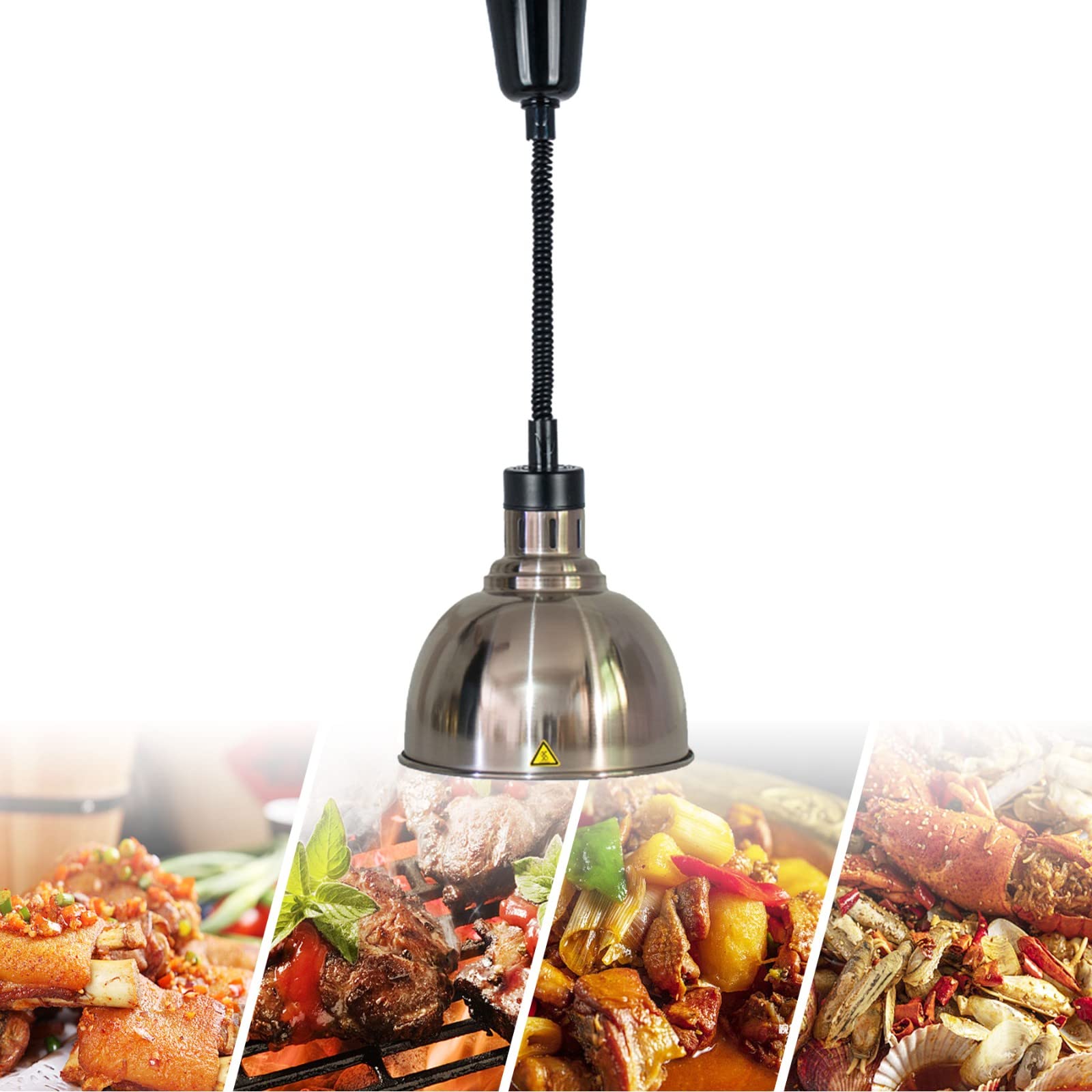Lampada di Calore Buffet, Lampada Riscaldante per Alimenti, Lampada Scaldavivande Sospensione per Tenere in Caldo Cibi e Stoviglie, Ideale per Ristoranti(Size:1pcs)