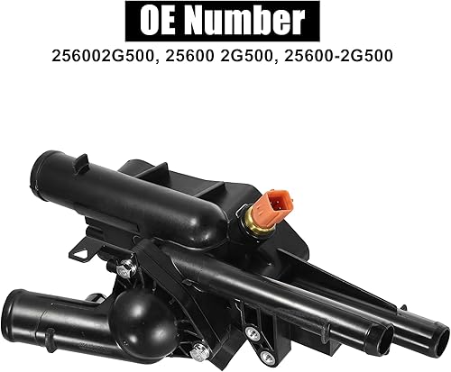 Miniatura 4 de X AUTOHAUX Conjunto de carcasa del termostato del refrigerante del motor para Kia Optima Sportage Sorento 11-15 para Hyundai Tucson Sonata Santa Fe