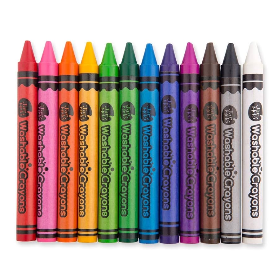 Jar Melo ジャーメロ　無毒の洗えるクレヨン 36色 Amazon.com: Jar Melo Washable Crayon Set for Children