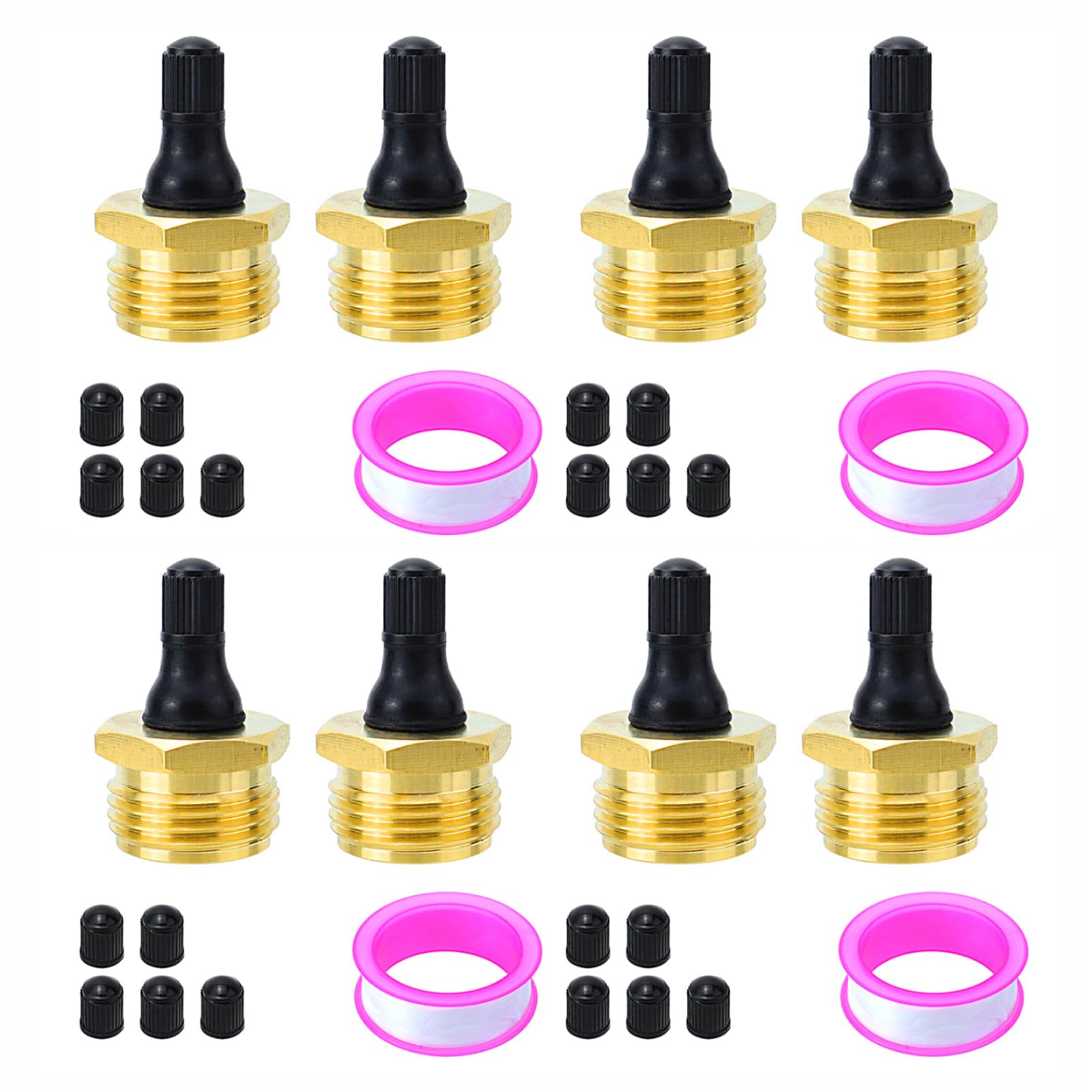 SEIWEI 2 valvole per l'inverno per camper, adattatore maschio da 27 mm a maschio da 8 mm, adattatore antigelo per scarico invernale in camper e giardini, cancello di scarico