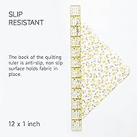 Vista 3 de KEARING, Regla de acolchado de 4 x 1/2 pulgadas y 12 x 1/2 pulgadas, regla de costura acrílica antideslizante para cortar tela, juego de mini reglas