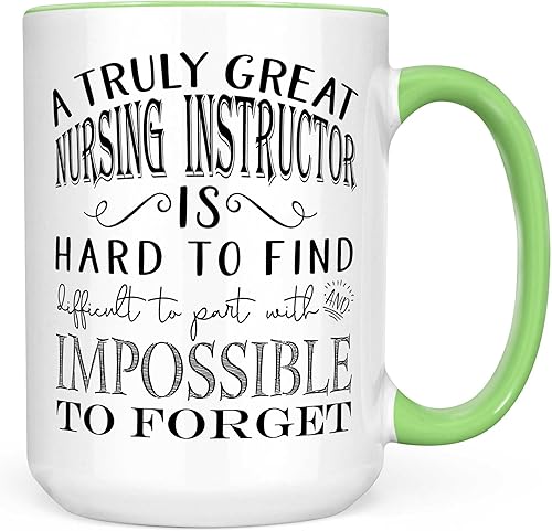 Miniatura 7 de Regalos para instructores de enfermería  Taza de café A Truly Great Nursing Instructor is Hard to Encontrar, el mejor regalo de jubilación para