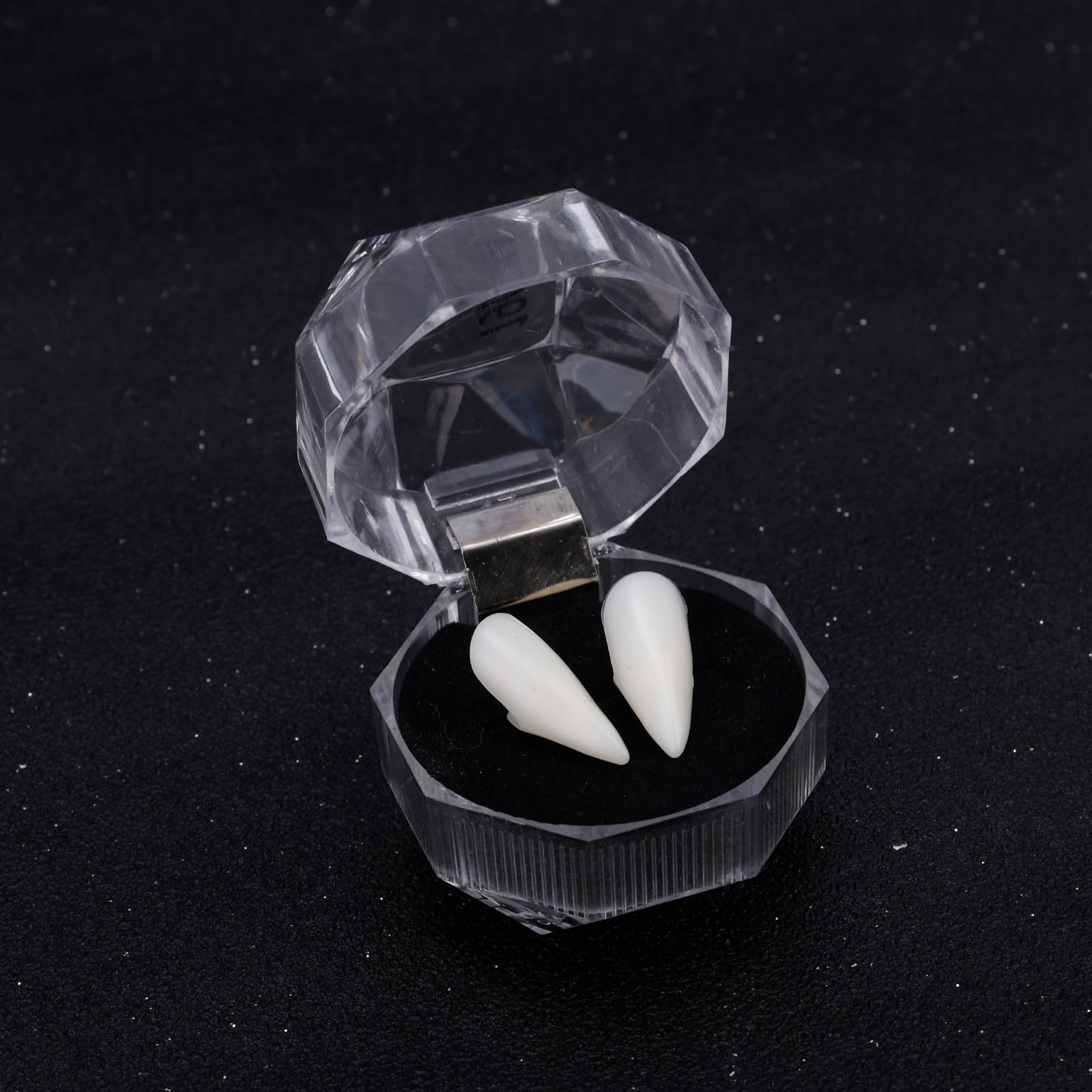 4 works Vampire Fangs for Halloween Cosplay 4 Sizes Horror False Fake Vampire Teeth Cosplay Fangs for Halloween Party Accessories (White) - Image 4