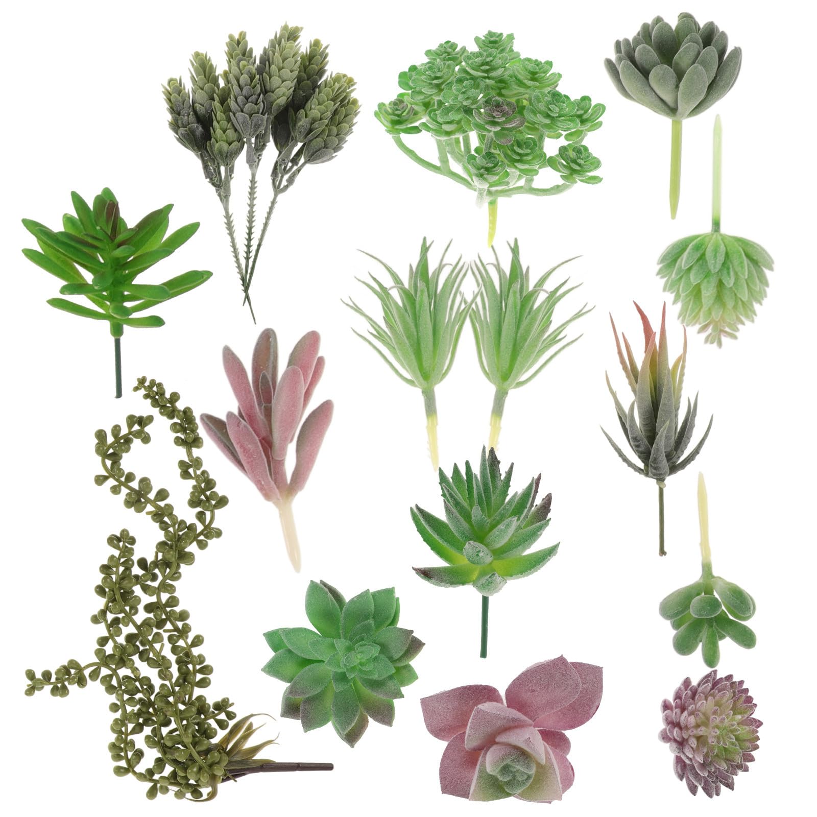 Plantes Succulentes Artificielles en PVC : Style Réaliste et Moderne en Lot de 14