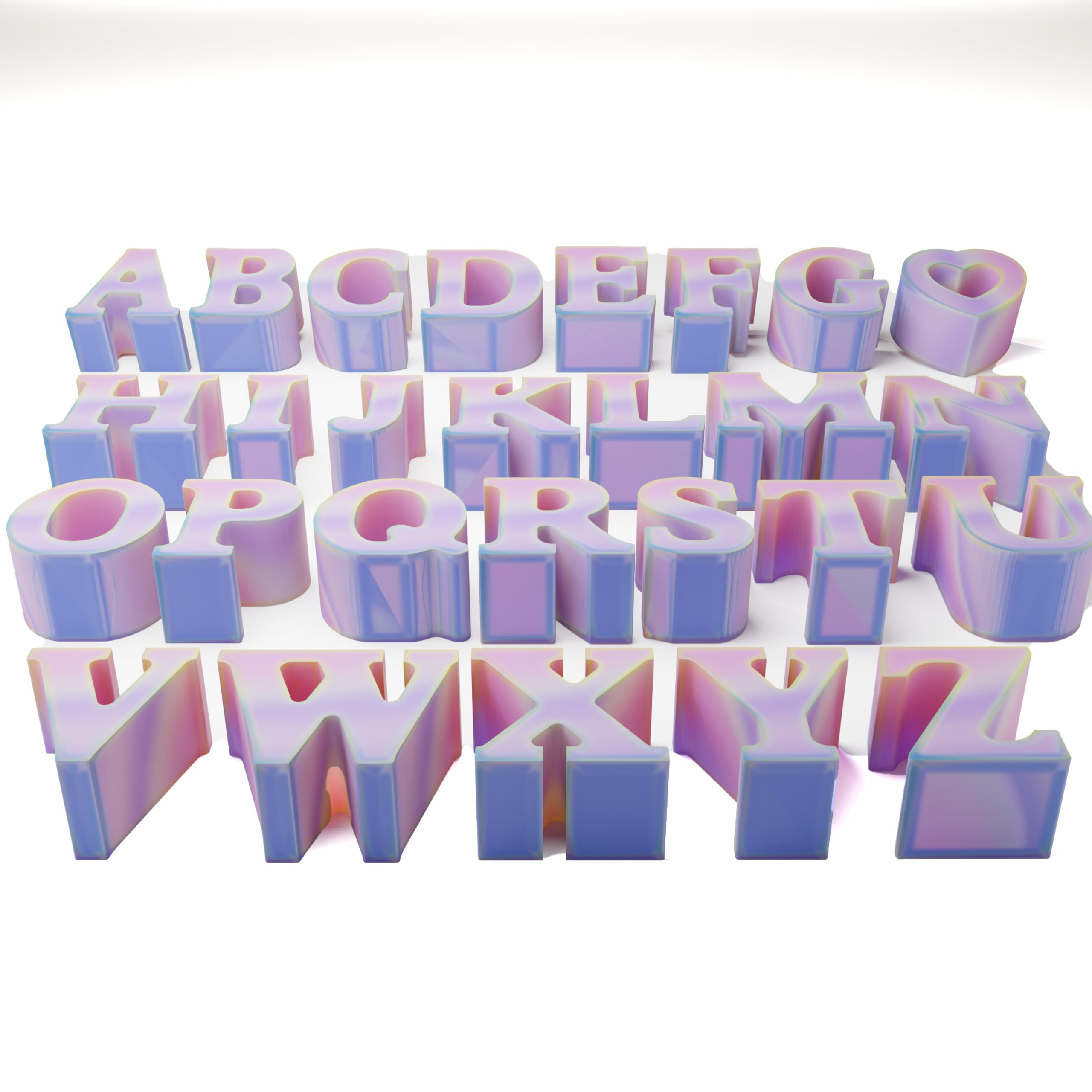 26 Pack Letter Ice Cube Molds - Alphabet Resin Clay Jewelry Casting Molds for Resin, Candle Making & Craft Supplies