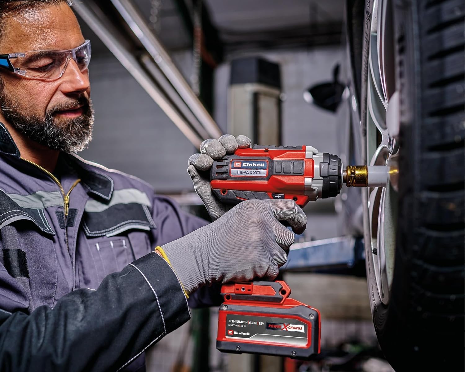 Einhell Professional Avvitatore a percussione a batteria IMPAXXO 18/450 Power X-Change (18 V, 450 nm, 3 livelli di potenza, Brushless, attacco 1/2", incl. set di bussole, senza batteria)