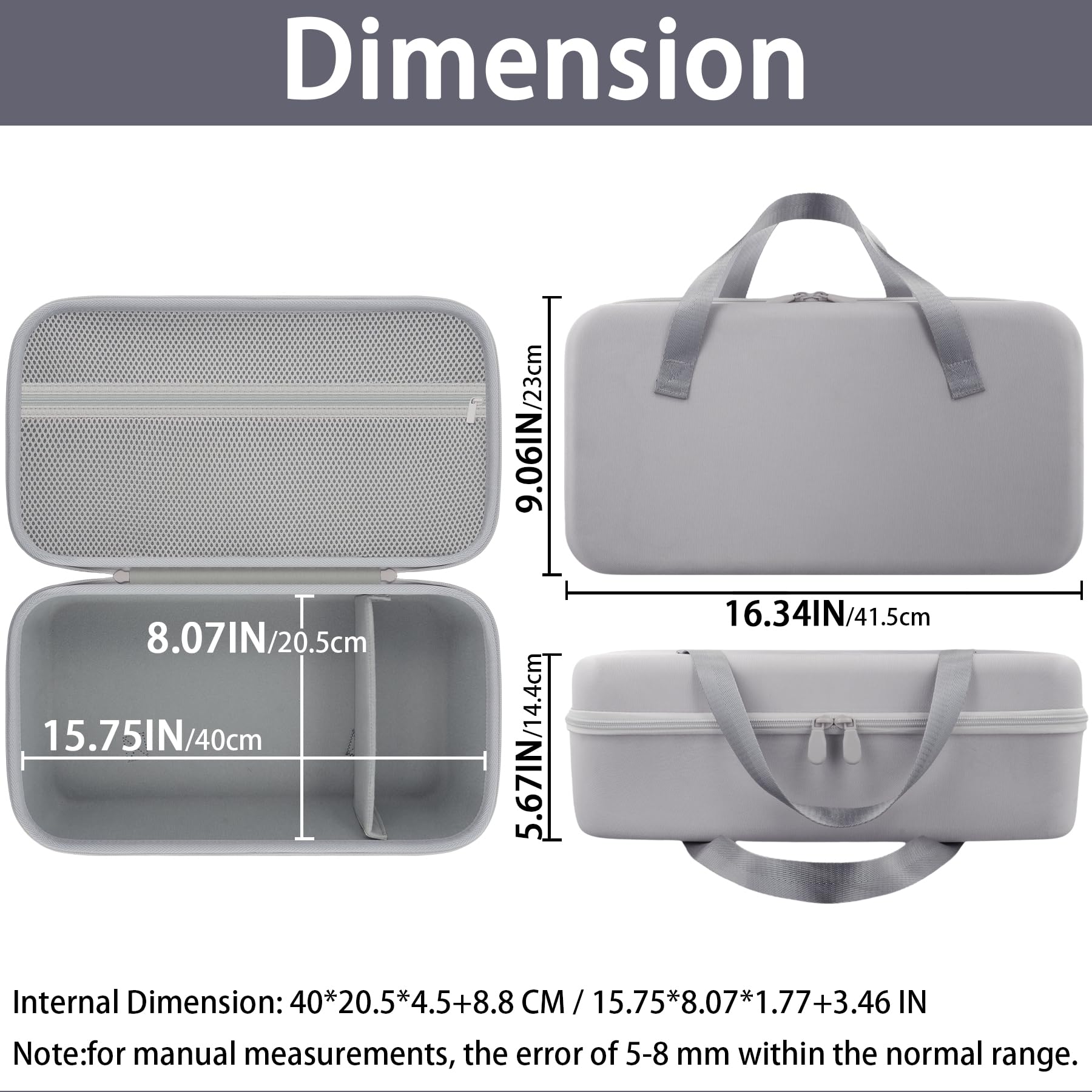 Khanka para Liene PixCut S1|Impresora fotográfica todo en uno,impresora de pegatinas y cortadora Estuche Rígido de Almacenamiento,Bolsa Transporte con Bolsillo para Accesorios PixCut S1,Solo Estuche