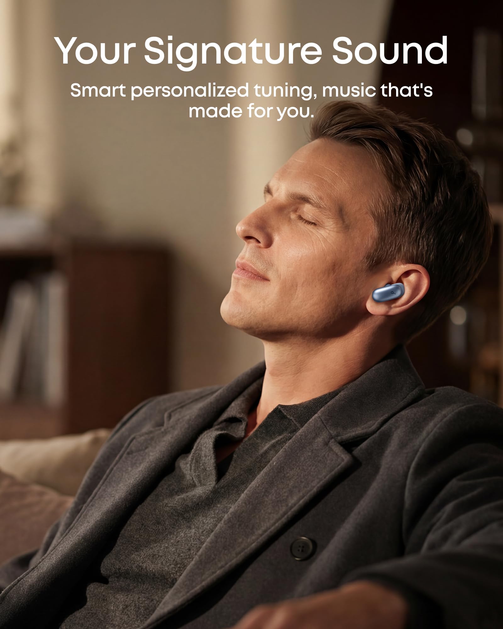 Soundcore Anker Liberty 5 Pro, écouteurs réduction de Bruit, Puce IA Thus™, ANC adaptative 360°, clarté d'appel certifiée Guinness World Record, HearID 5.0, LDAC Hi-RES, IP55, pour iPhone