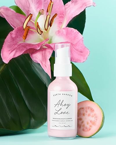 Miniatura 5 de Earth Harbor AHOY LOVE - Limpiador nutritivo de crema  limpia sin pelar e hidrata  Hibisco  extracto de algas marinas  jugo de aloe  100 vegano y