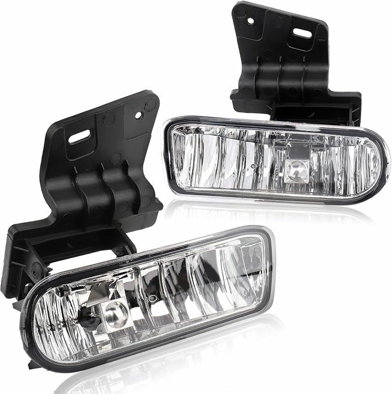 Faróis de neblina DRIVESTAR com lente transparente para Chevy Silverado, Suburban e Tahoe – Par esquerdo e direito