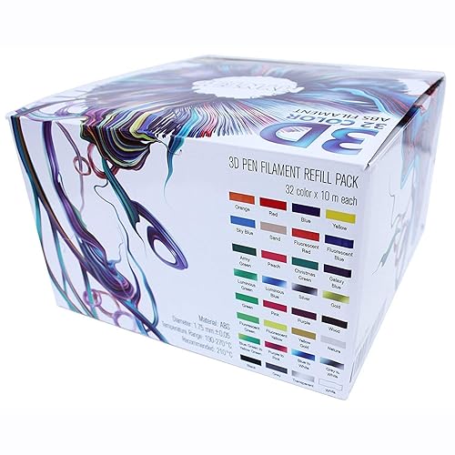 Miniatura 4 de MYNT3D SuperPack - Recambios de filamento PLA 3D 32 colores 328ft cada uno más de 22lbs y paquete de repuesto de filamento PLA 3D 10 colores 98ft