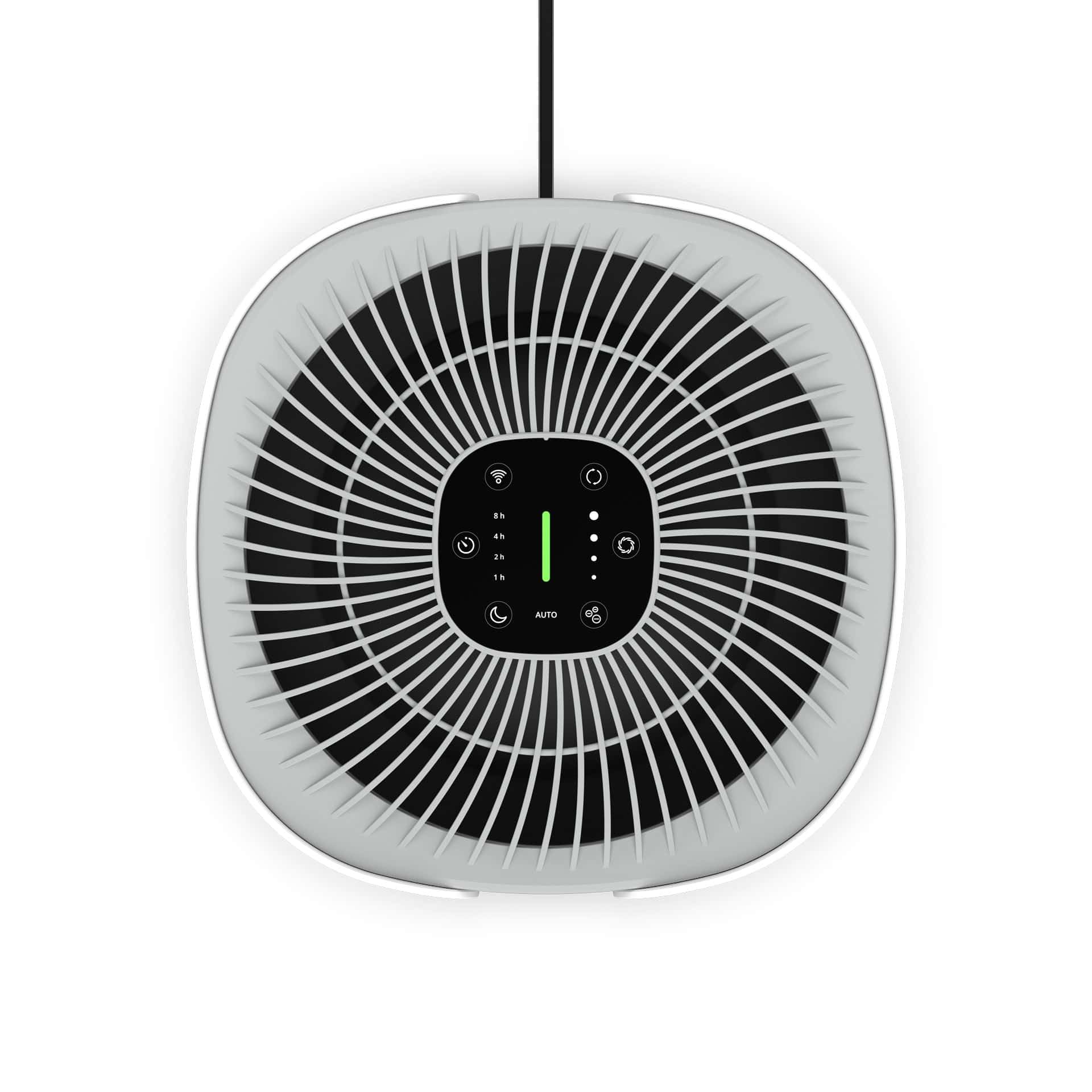 Duux Bright 2 Smart Air Purifier oczyszczacz powietrza dla alergików z 210 CADR, wskaźnik jakości powietrza i jonizator – czyści do 99,97% zanieczyszczeń do 42 m² – kolor biały