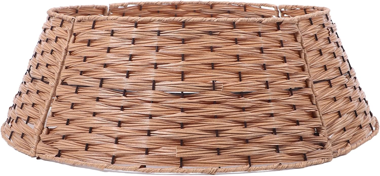 Lurrose Christmas Tree Collar Handmade Artificial Rattan