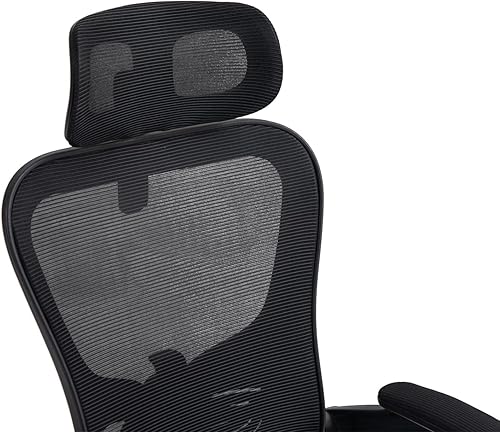 Miniatura 6 de Panana Silla ergonómica de oficina con respaldo alto, respaldo de malla, reposacabezas ajustable, reposabrazos acolchado abatible, silla giratoria