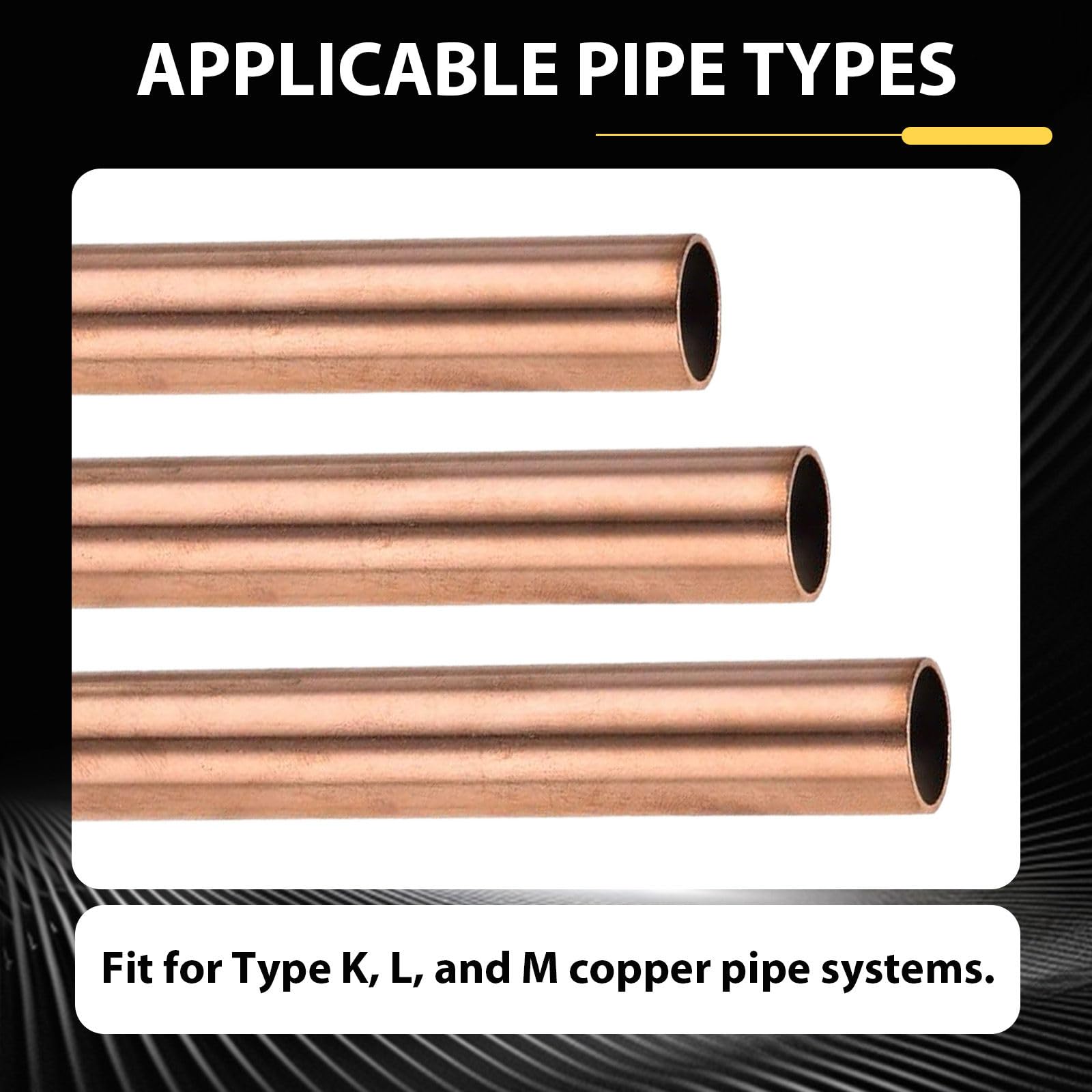(Paquete de 100) Codo de Cobre Foskan de 1-1/4" C x 1-1/4" C, Radio Largo de 90 Grados, Accesorios de plomería de Cobre con conexión para Soldadura por fricción
