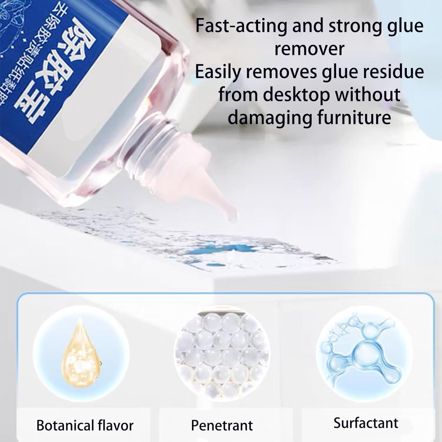 Magic Adhesive Remover, Sticker Off Rapid Glue Remover, Goof Off Quick Cleaner Adhesive Remover, Remove Glue Residue Stains, Glue Remover for Home Car (1)