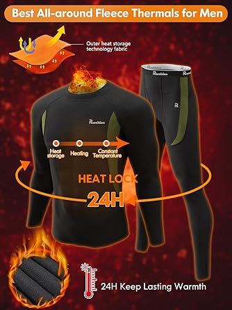 Sous-vêtements Thermiques Polaire Pour Hommes - Confort Chasse Et Temps Froid - 13