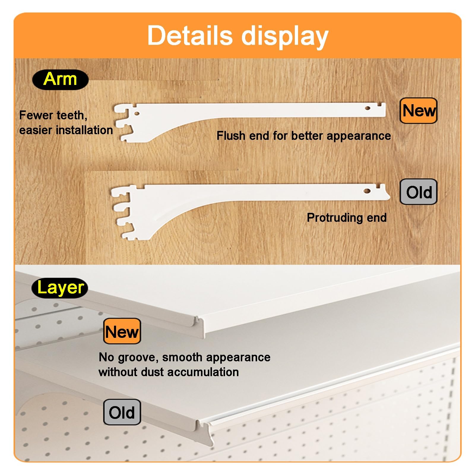 Wszechstronne metalowe panele Pegboard do ekspozycji, 3-warstwowy stojak do przechowywania laminatu, czarny organizer na książki, tablica na kołki 60 cm do domu i biura, trwała i stylowa