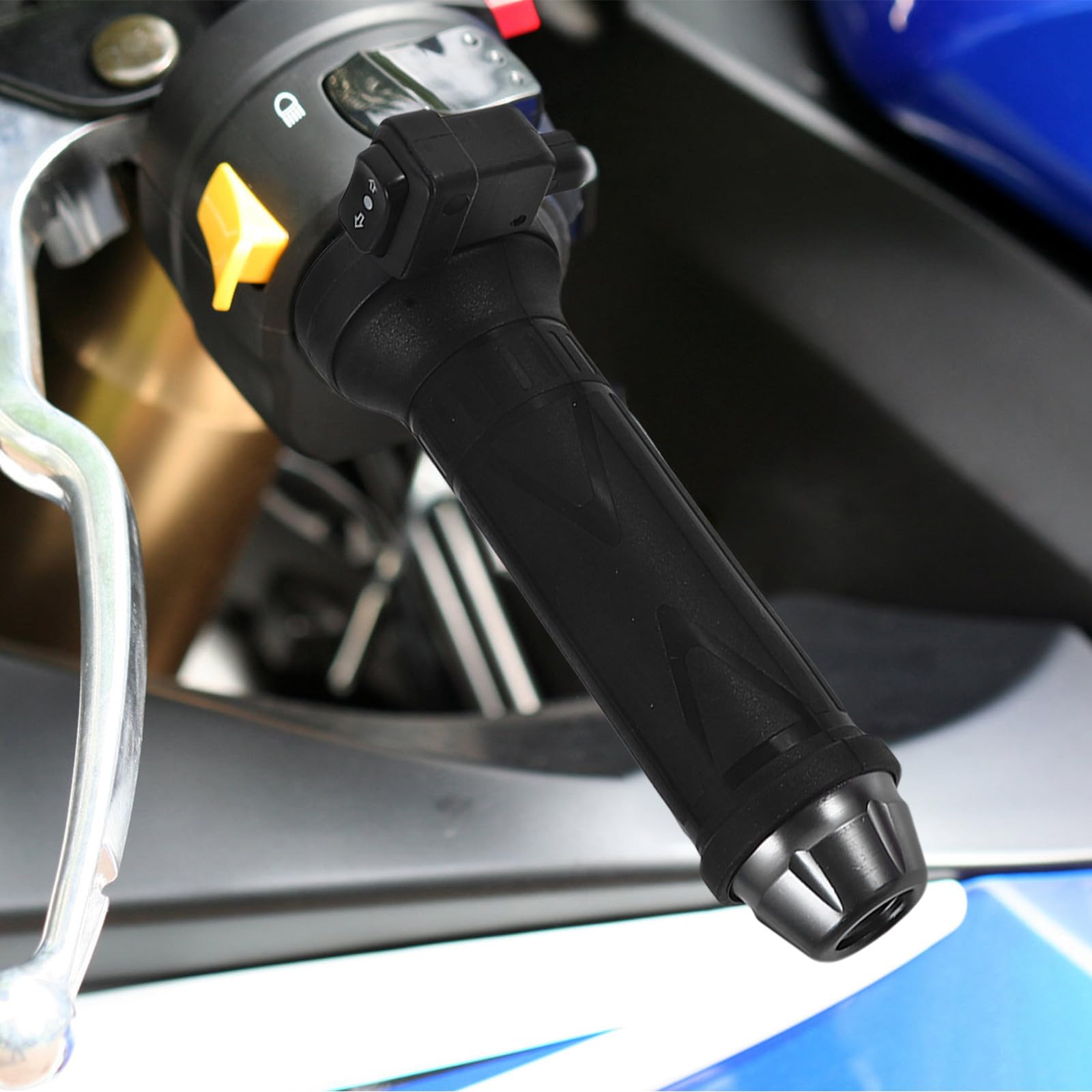 2 Stück Motorrad Heizgriffe 12v für 22mm Lenker aus Abs und Gummi