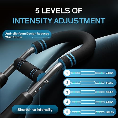 Miniatura 2 de Twister arm Trainer, Adjustable Resistance (40-140 lbs) Chest Workout Equipment,Forearm Power Exercise bar , pectoralis spinalis Device, Portable