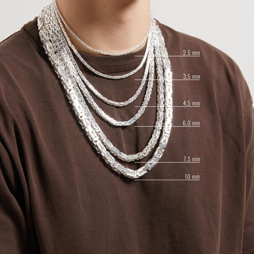 JEWLIX 925 Silber Königskette Herren Damen Halskette 2,5mm