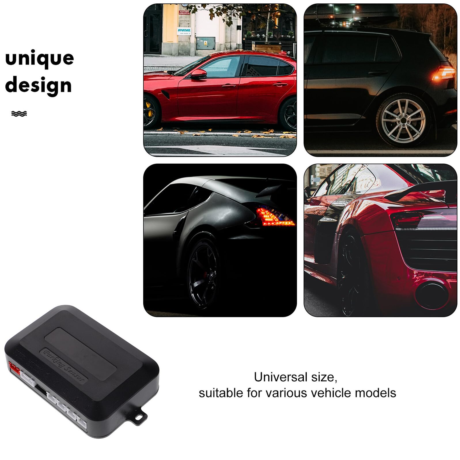Kit Sensori Parcheggio Posteriori Auto Impianto Avviso Retromarcia Veicoli Comandi Vocali Chiari Rilevamento Preciso Ostacoli Installazione Rapida Vari Modelli Copertura Completa