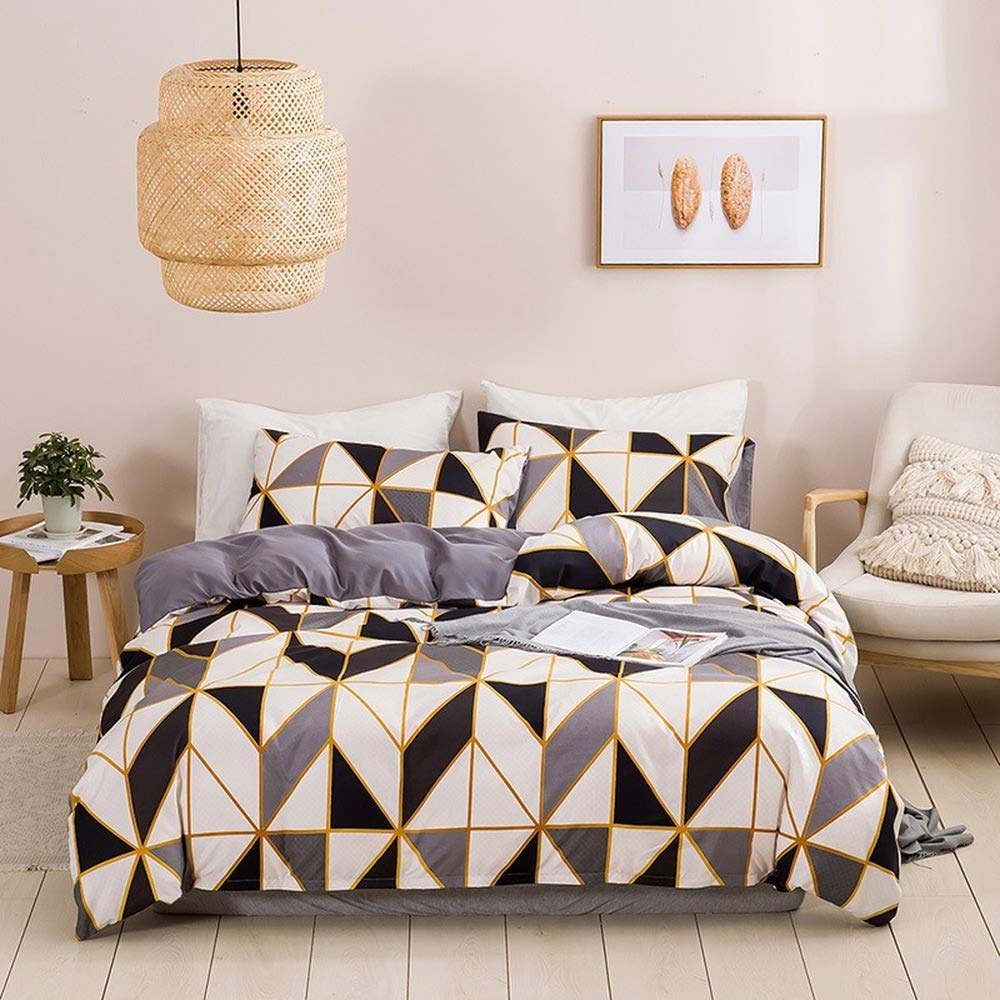 Parure de lit scandinave grise pour créer une ambiance cocooning dans votre chambre double