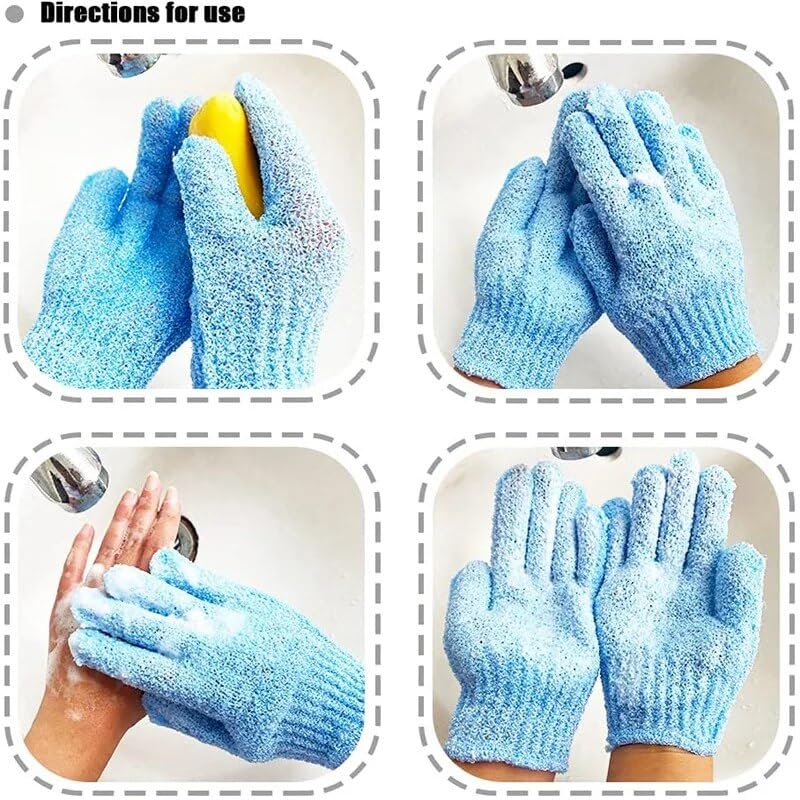 Giffy® Exfoliating Bath Glove High Lather Cleansing For Men & Women-Multicolor (8) 2