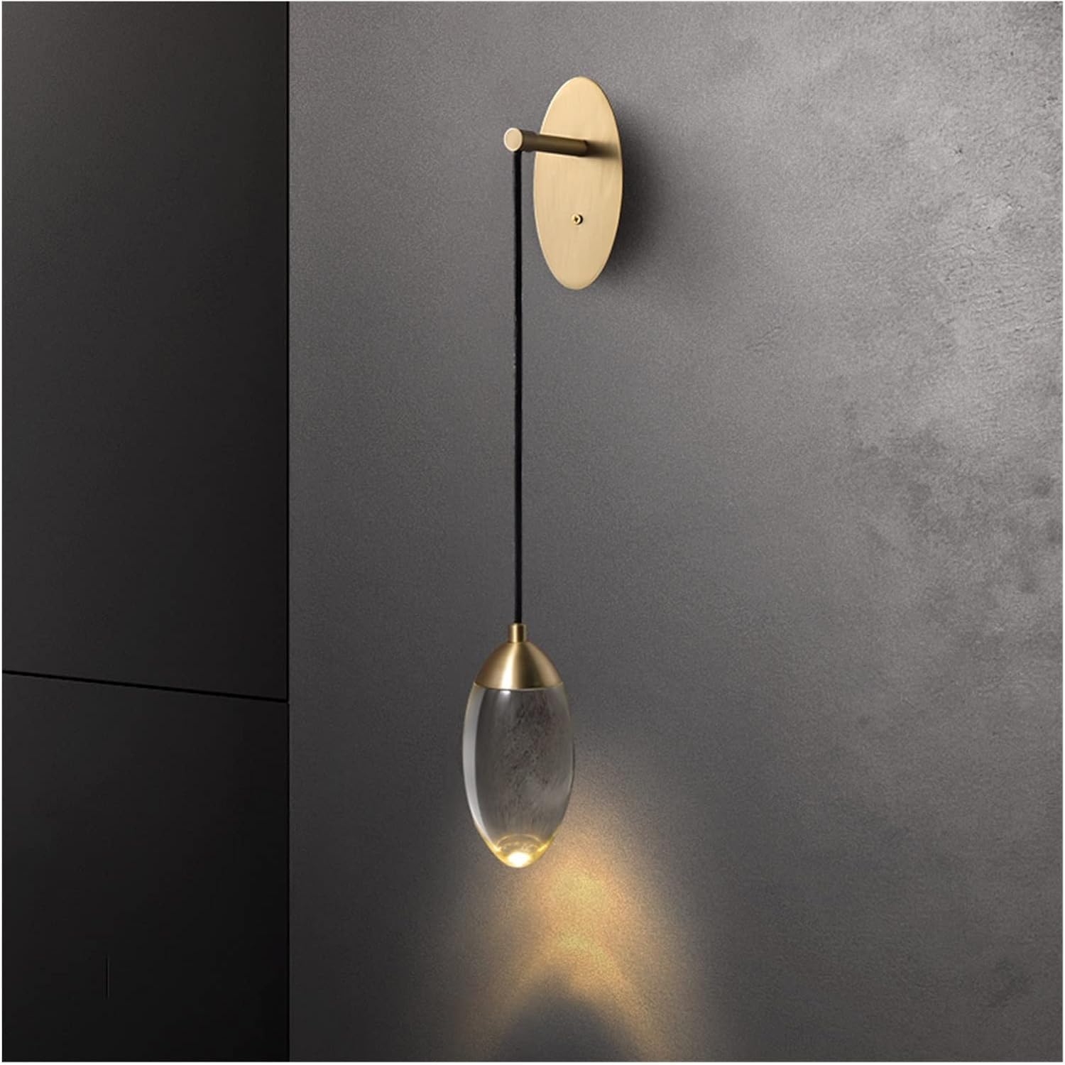 HXYSXHJUO Wall lamp, Crystal Copper Luxury LED Light Living Room Bedside Indoor Postmodern Lamp Background Porch Corridor Deco Sconce,Contemporary Dining