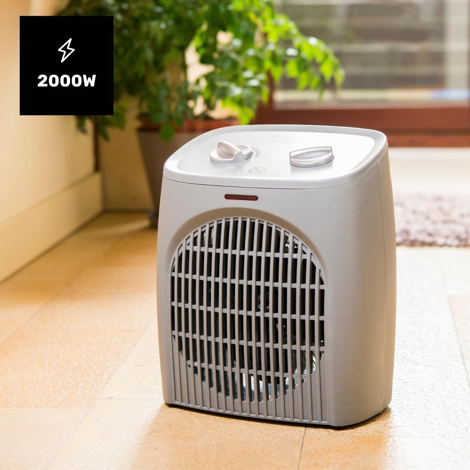 Taurus - Termoventilatore Tropicano 2000W | Basso consumo | 2 livelli calore | Termostato regolabile | Modalità ventilazione | Portatile | Ideale fino a 20 m²
