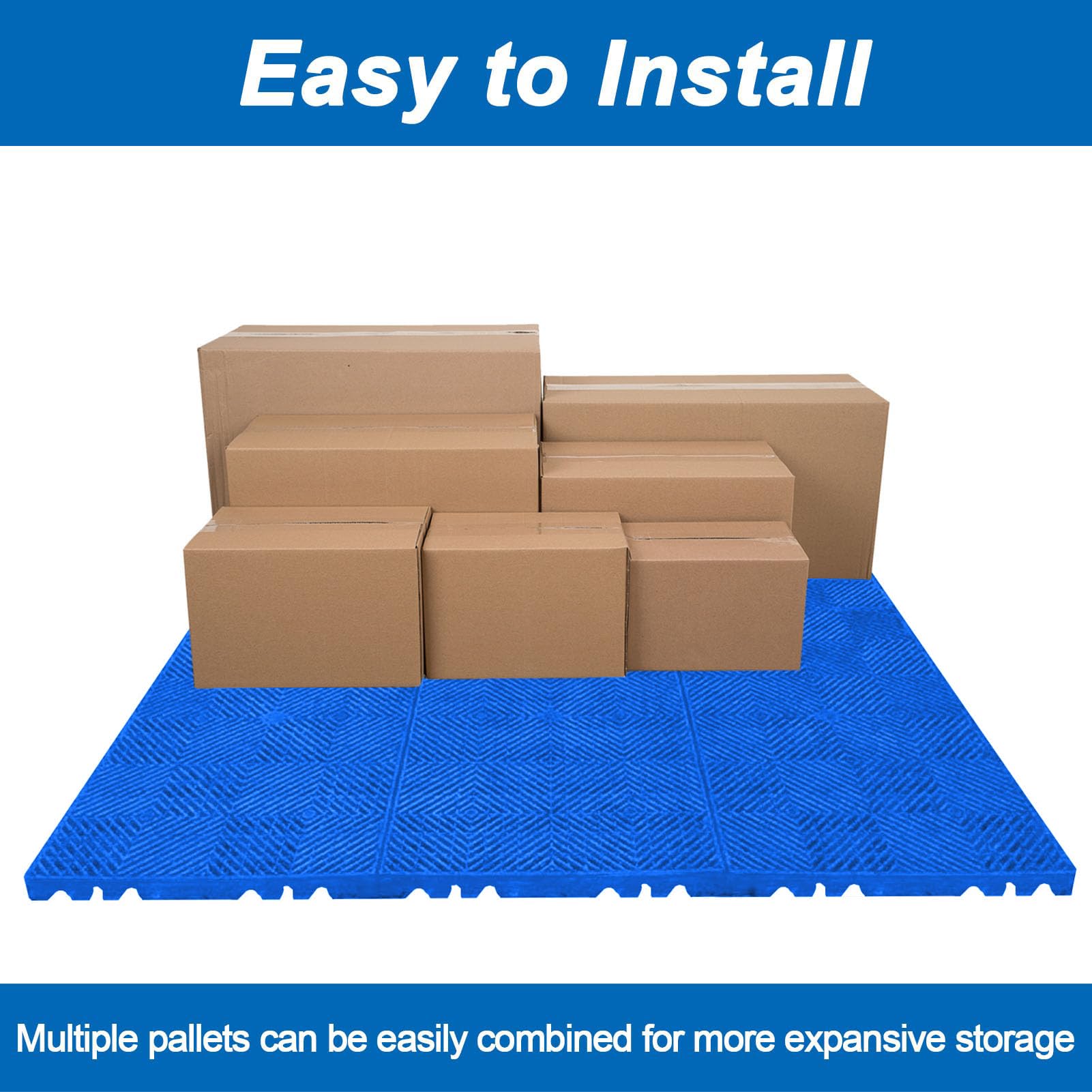 Lekka plastikowa paleta podłogowa, 4 szt. HDPE oddychające siatki stojaki na artykuły, wodoodporna podkładka do przechowywania do garażu, supermarketu, piwnicy, 30 x 30 x 5 cm