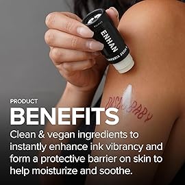 Mad Rabbit Enhance Tattoo Balm Stick-Tattoo Aftercare Brightener & Moisturizer, Clean, Color Enhancement, Fragrance-Free -3 pack