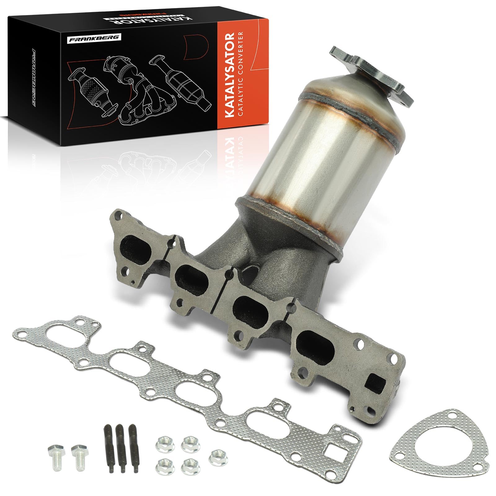 Frankberg Catalizador Gasolina Compatible con Astra H A04 1.6 Astra H CaR.A.Van A04 1.6 Meriva X03 1.6 Zafira/Zafira Family B A05 1.6 Astra H GTC A04 1.6 Replace# 55559624,55567136