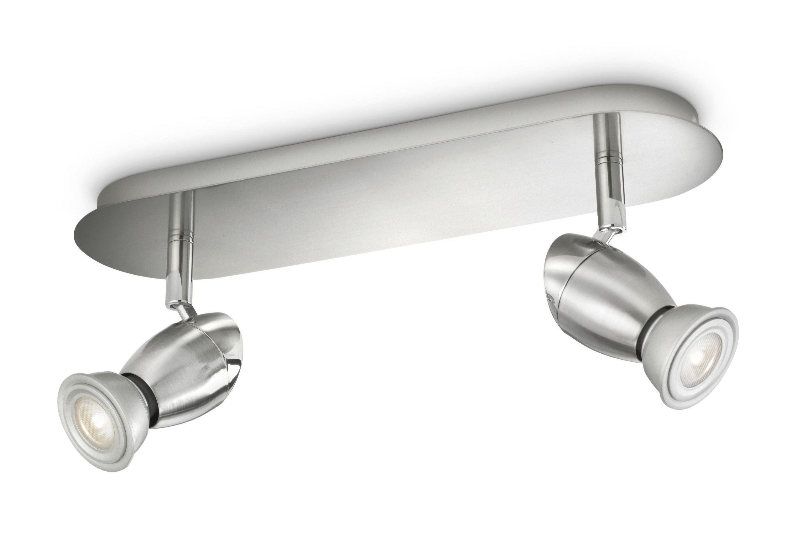 Philips MyLiving 2 Spotlight Ceiling Bar Matt Chrome (Includes 2 x 4 Watts GU10 Bulb)