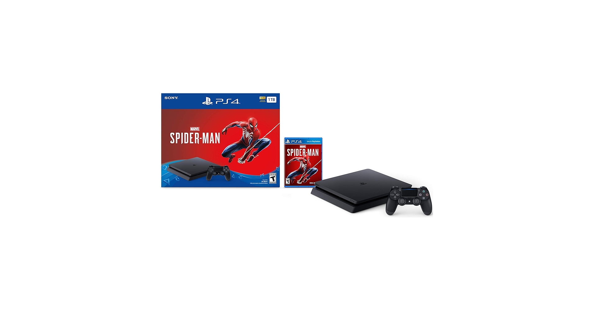 PlayStation - (本体)プレイステーション4 スリム 1TB PlayStation 4 Slim 1TB Marvel's Spider-Man Bundle(マーベル スパイダーマン)(北米版)(CUH-2215B) Sony Interactive Entertainm Amazon.com: PlayStation 4 Slim 1TB Console - Marvels Spider