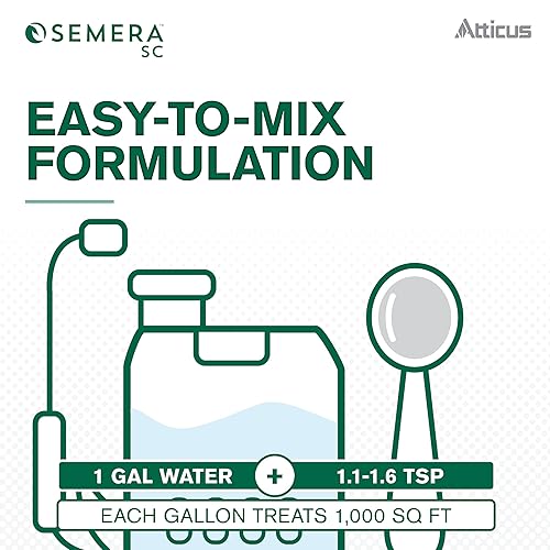 Miniatura 6 de Atticus Semera SC Herbicida Concentrado (8 oz) – (Comparar con SureGuard) – Flumioxazin Weed Killer – Temporada larga césped y control de malezas