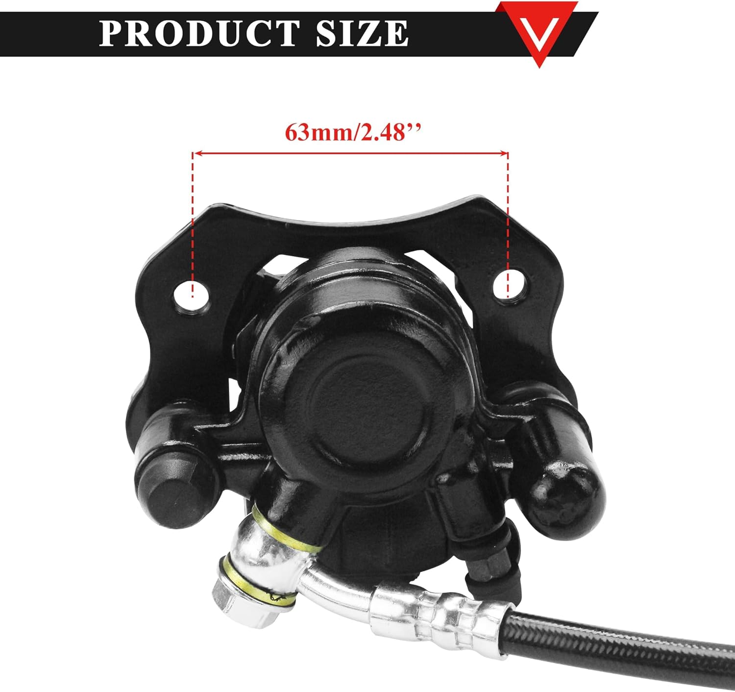 PRO BAT ATV Hydraulic Disc Brake Kit with 158mm Disk Brake Rotor for 50cc 70cc 90cc 110cc 125cc Quad Kids ATV Buggy TaoTao Buyang Coolsport Sunl Baja (Black)