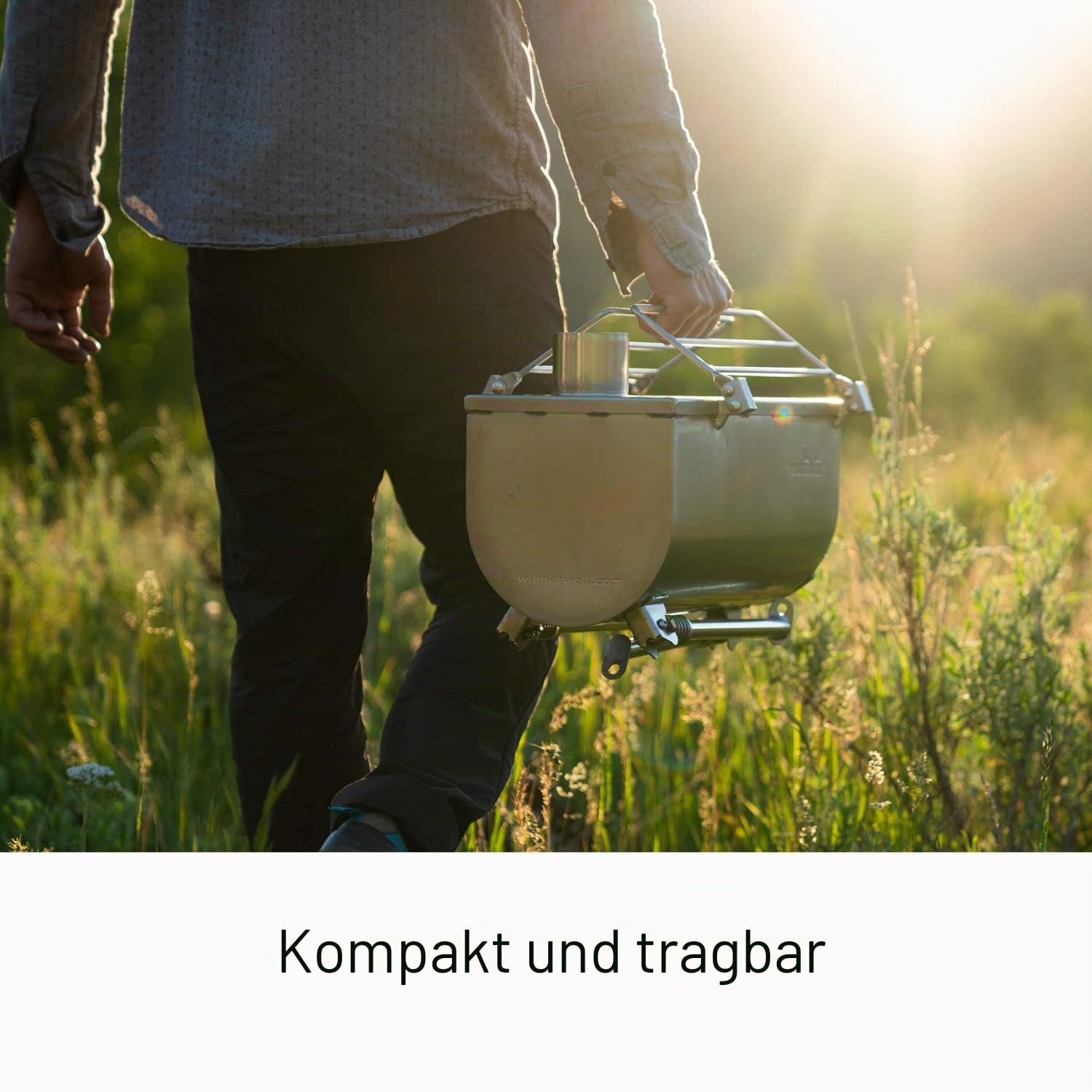 Winnerwell Woodlander Medium Zeltherde | Kleiner tragbarer Holzofen für Zelte, Unterkünfte und Camping | 800 Cubic Inch Firebox | Präzisions-Edelstahlkonstruktion | Enthält Schornsteinpfeife