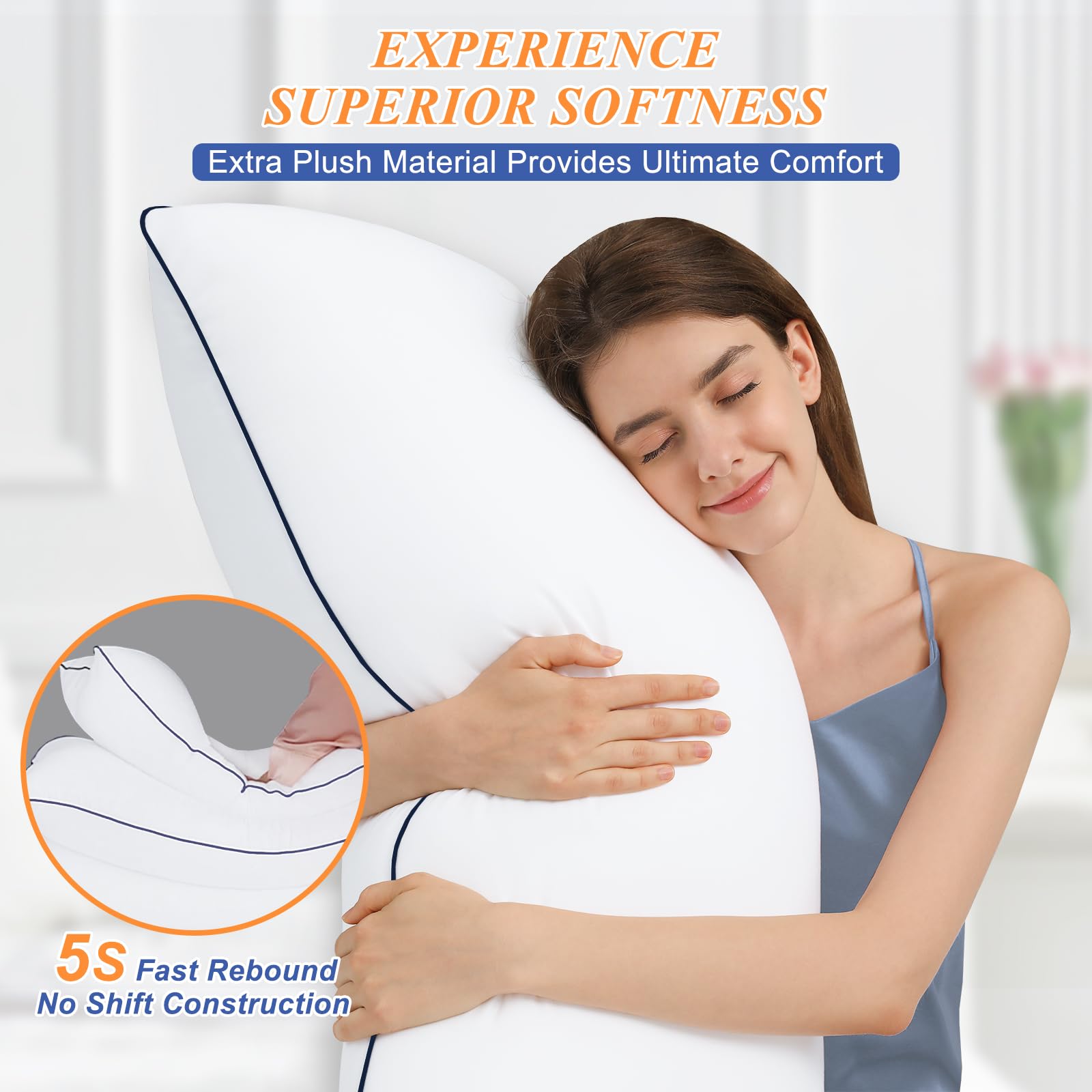 Amazon.com: MZOIMZO Bed Pillows for Sleeping- Queen Size Set of 4