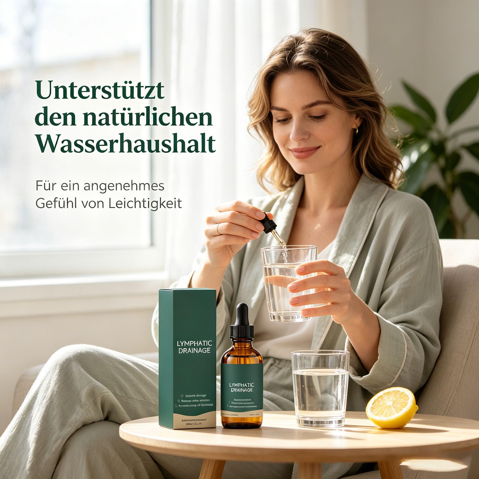 Zynea Lymphdrainage Tropfen, Lymphatic Drainage Tropfen, Unterstützung des Wasserhaushalts, Natürliche Inhaltsstoffe, für Männer und Frauen, 2pcs