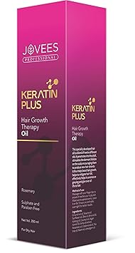 Jovees Professional Keratin Plus Hair Growth Therapy Oil, Rosemary, All Hair Types, 200ml