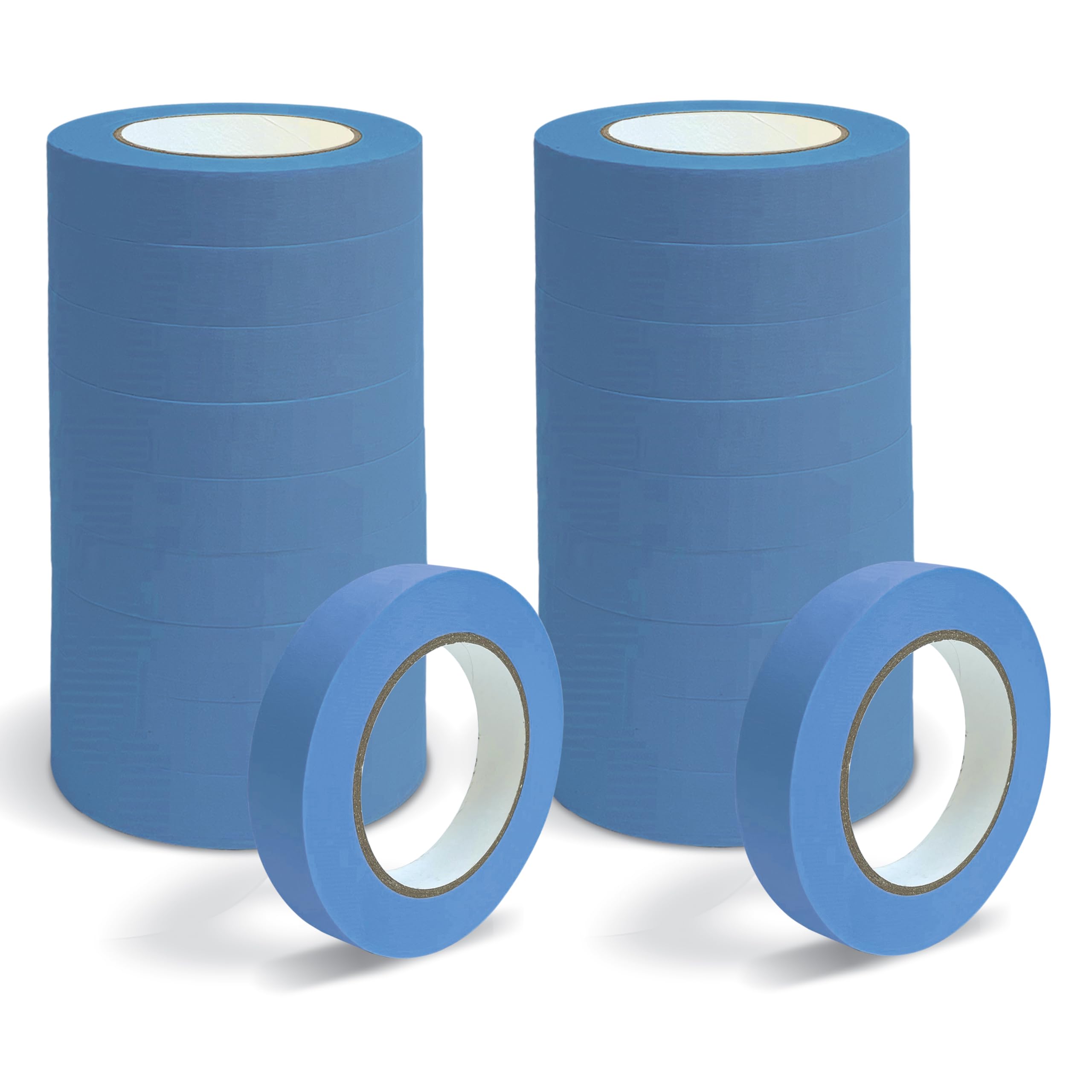 Better Office Products Blue Painters Tape, 1 Inch x 55 Yards, Bulk 20 Pack, Adhesive Painting Tape, Bulk Pack General Purpose Masking Tape, 20 Rolls x 55 Yards, 1100 Total Yards