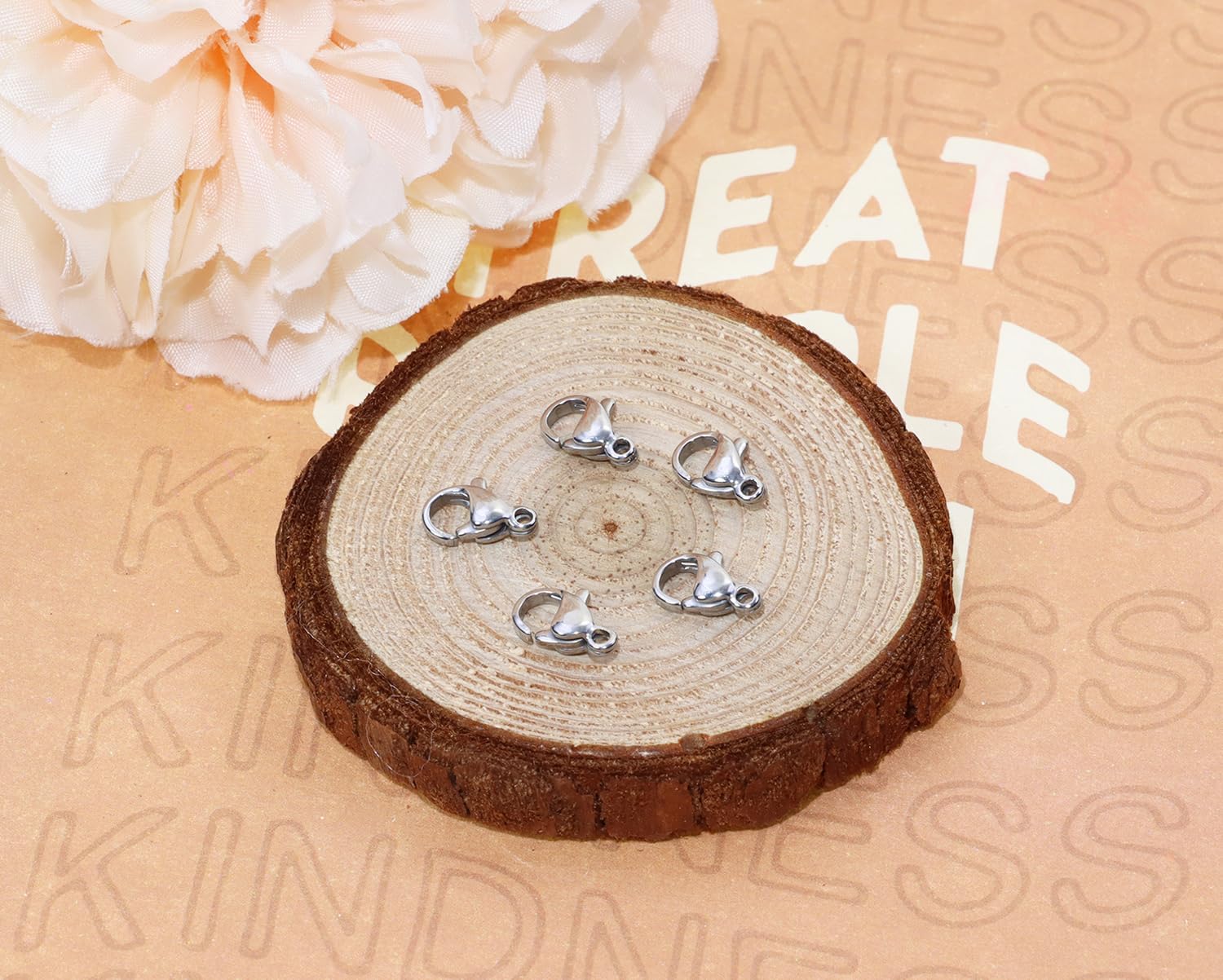 Shapenty 10mm Stainless Steel Lobster Claw Clasps Fastener Hook Connector for Necklace Bracelet Jewelry Finding Making Key Ring Keychain Bag Purse Hanging Charms Accessories Ornaments Craft (20) - Image 3