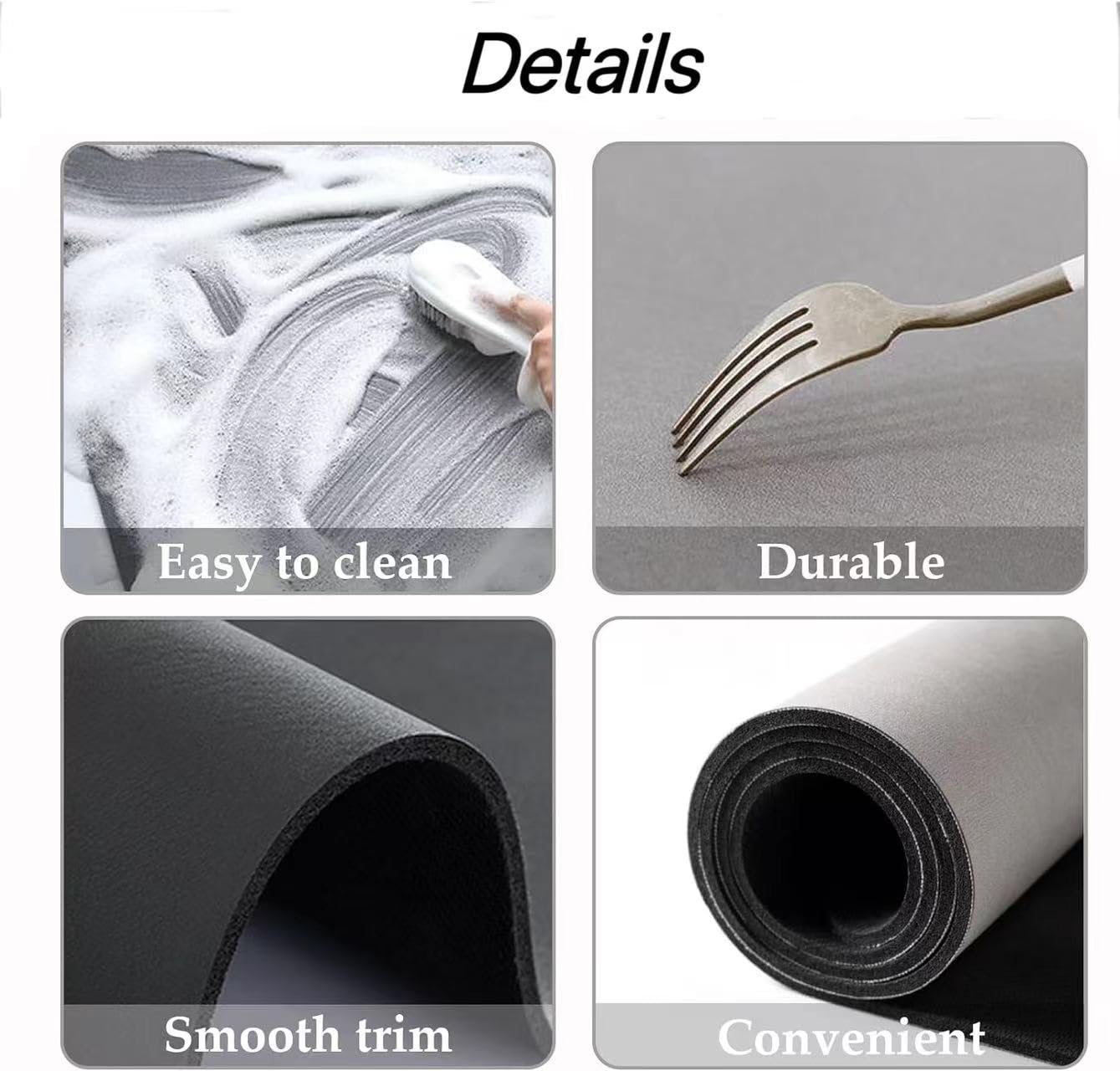 SOQKEEN Keuken Schotel Droogmat, 20 × 16 Afvoerplank Antislip Super Absorberende Counter Droogmat voor Koffiebar