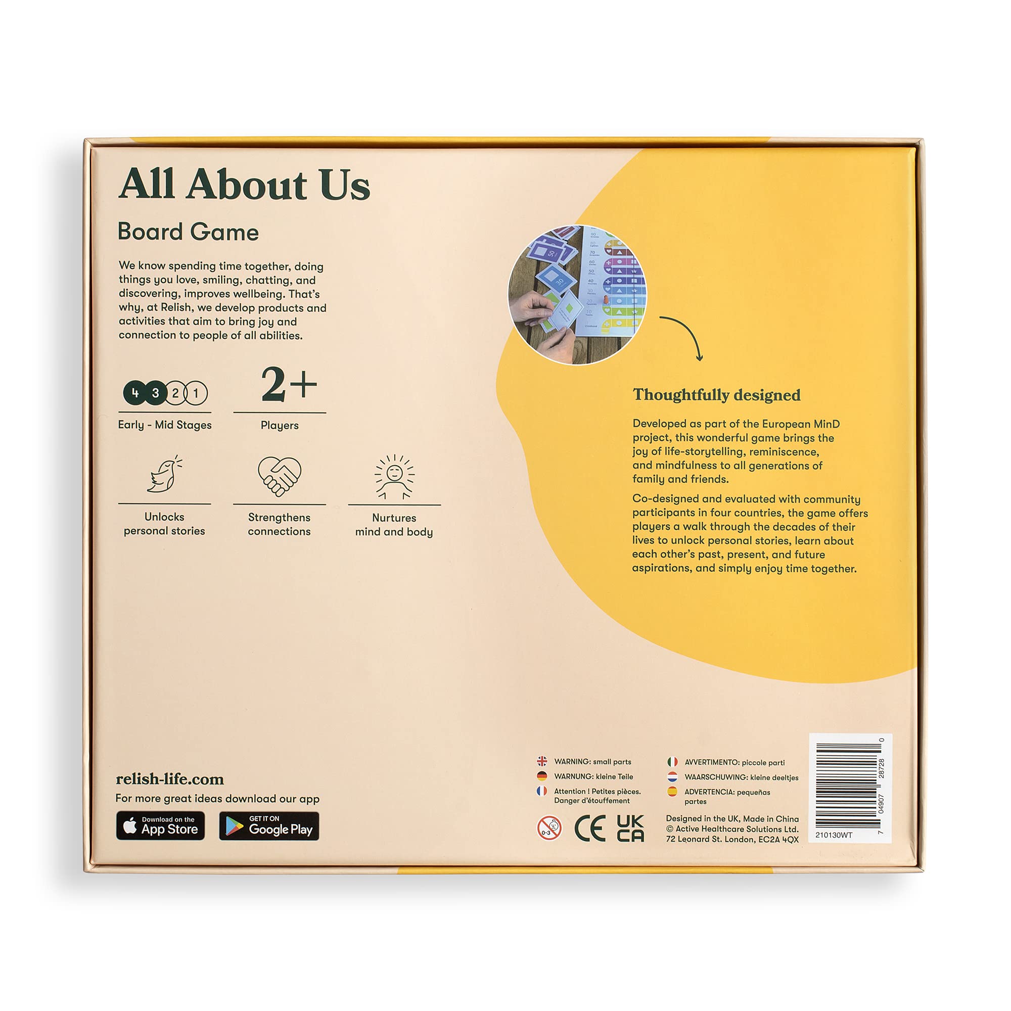 Amazon.com: Relish - All About Us Dementia Board Game - Multiple Player  Card Game - Alzheimer's Activities and Toys for Elderly/Seniors : Toys &  Games