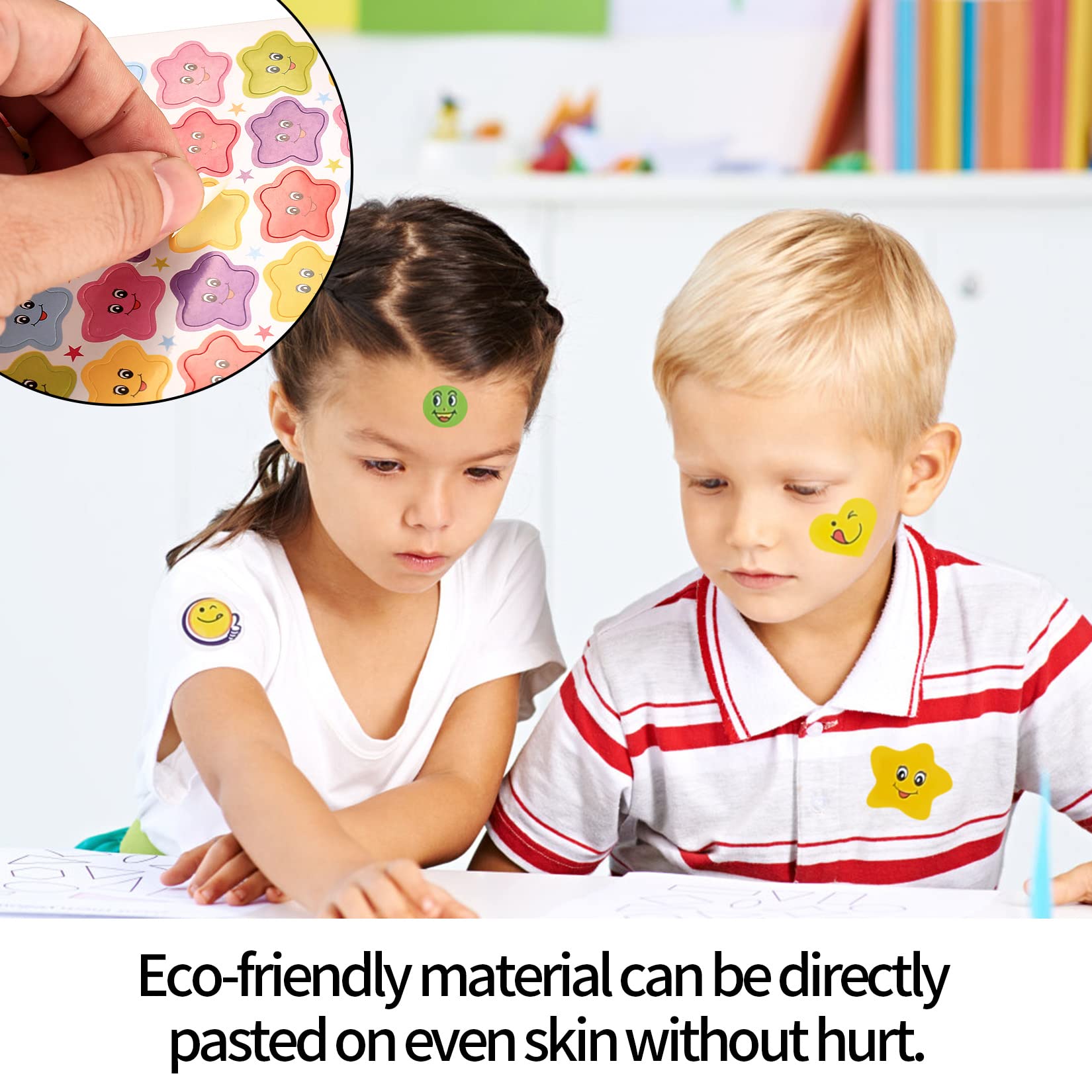 Rainbow Smiley Face Stickers - 1050 Count Teacher Motivational Stickers