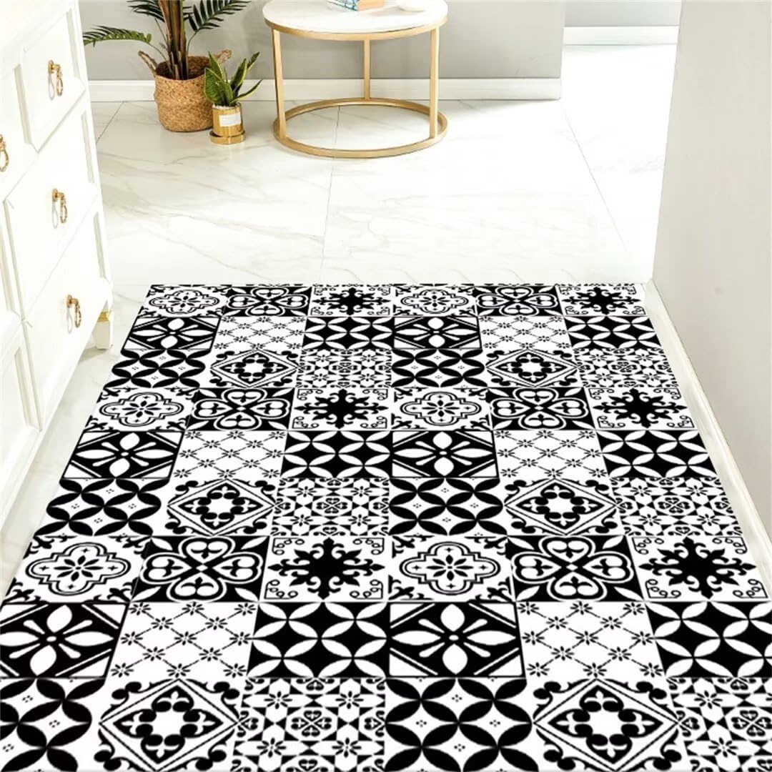 Tapis pour chien et décoration chambre ado fille moderne tapis d'entrée noir 70x140