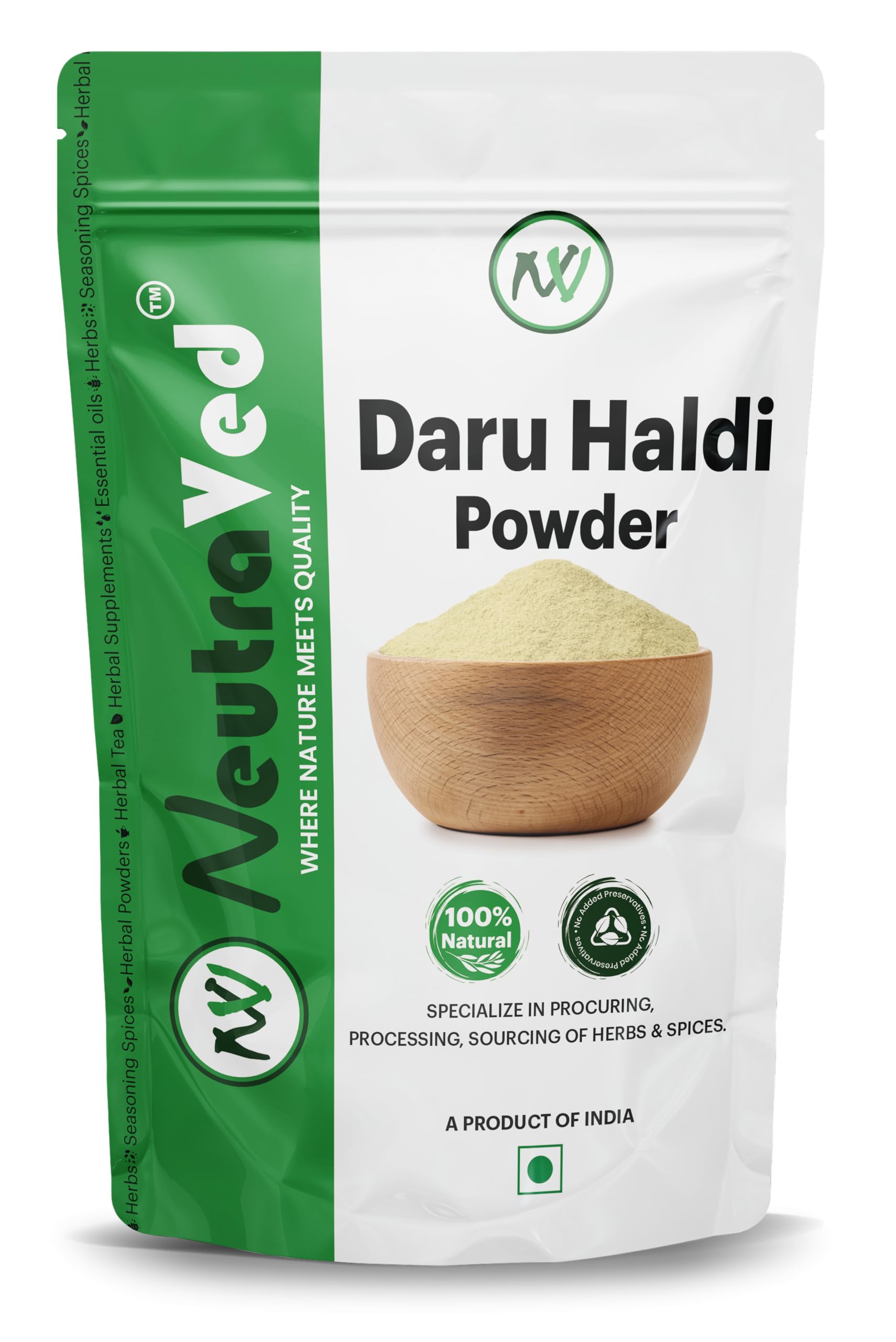 NeutraVed Daru Haldi Powder (100g) | Pure Daruharidra Root (Berberis Aristata) | Natural Source of Berberine | Tree Turmeric for Skin Care & Blood Sugar Support | Traditional Ayurvedic Herb-picture-16