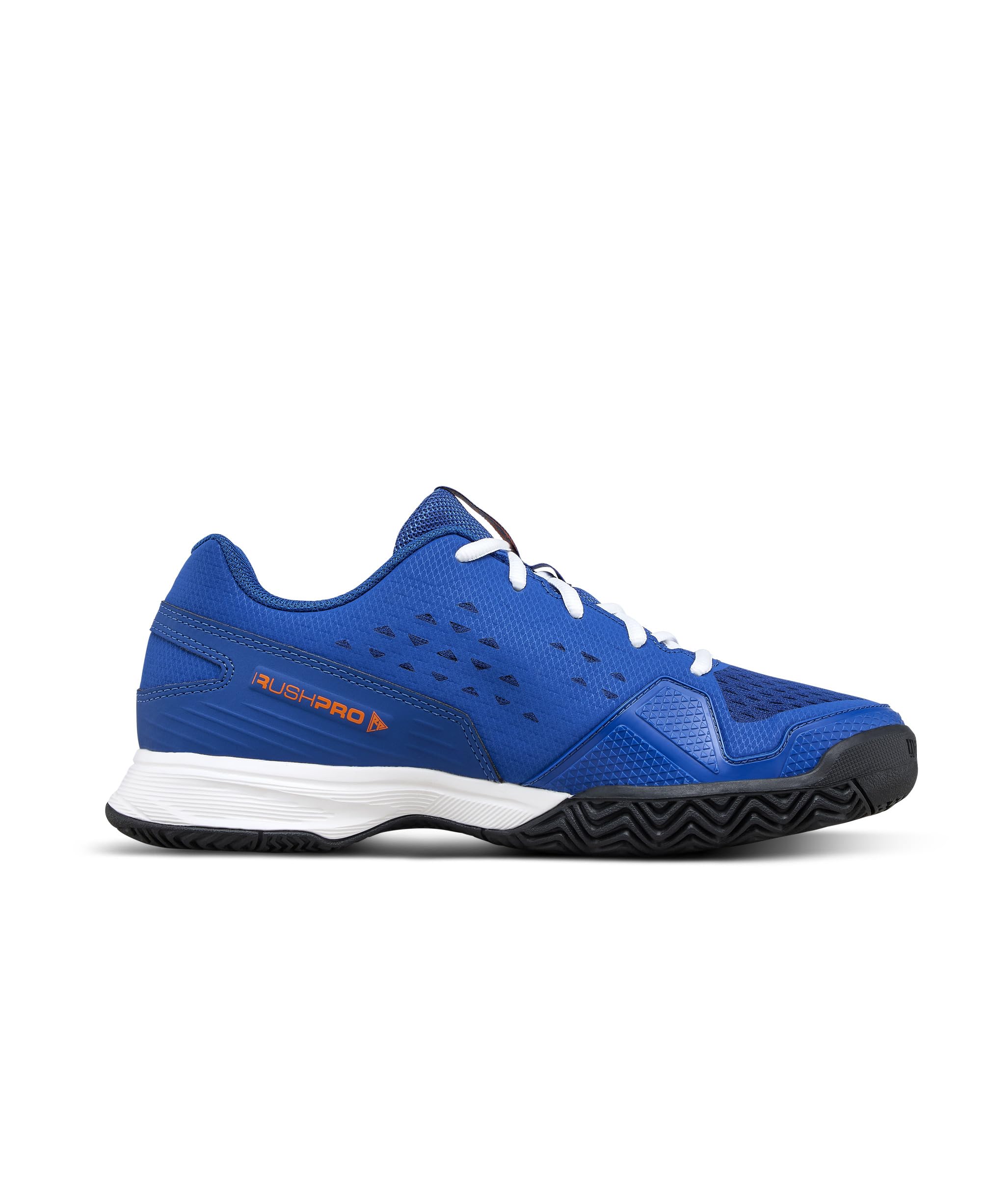 Wilson Rush Pro Lite Junior-Tennisschuh für Kinder, unisex, Deja Vu Blue/Orange Tiger/White, 6 Little Kid