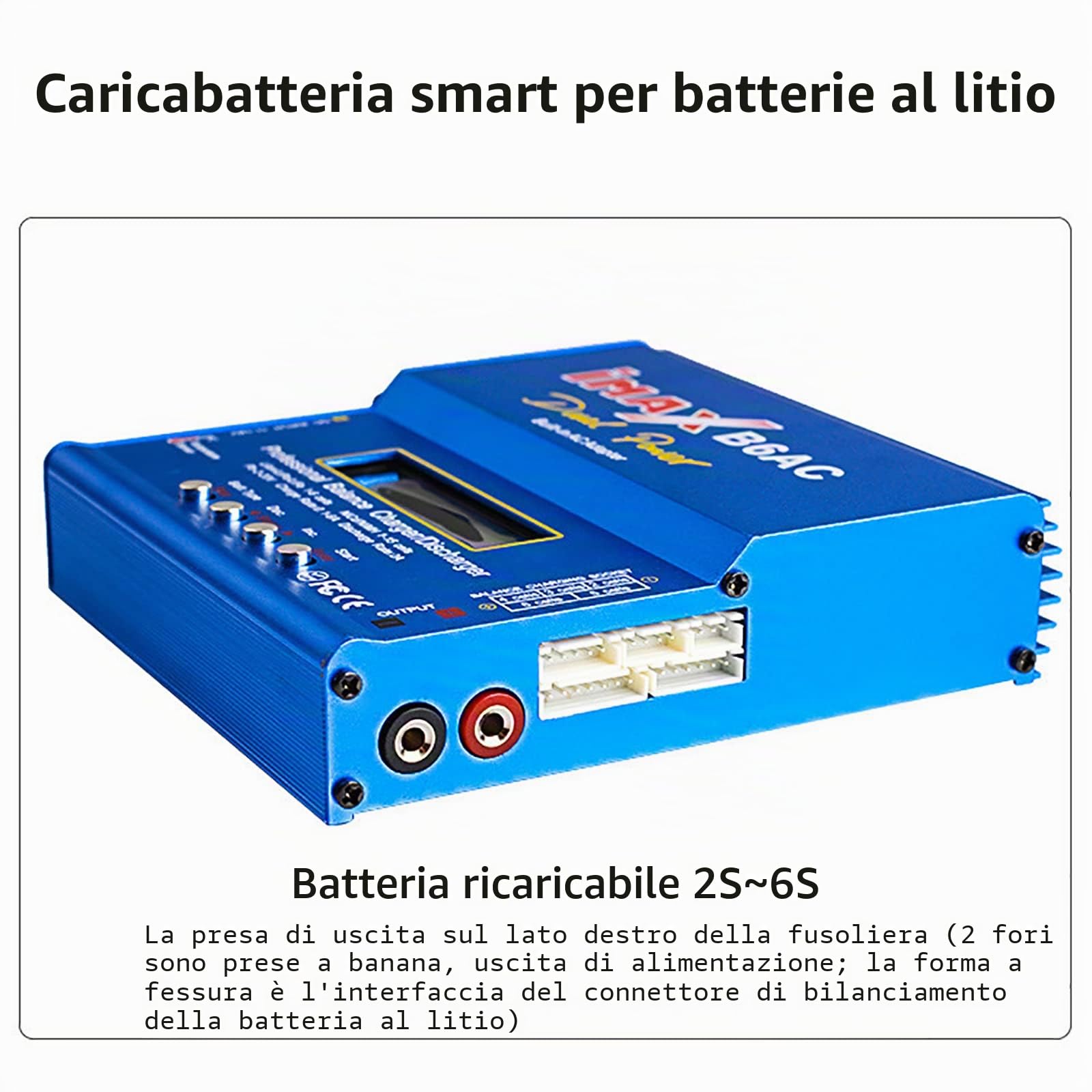 WANGCL IMAX B6AC Lipo Caricabatteria B6 80W Digital LCD Lipo Charger 11-18V con Adattatore per Piombo-Acido Ni-CD/Ni-MH 1-6S LI-PO